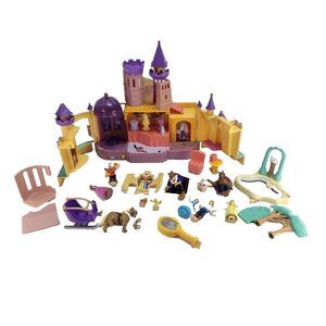 Beauty & the Beast Glowing Mirror Castle  2002 Hasbro Wonderland Skate Lot Figs